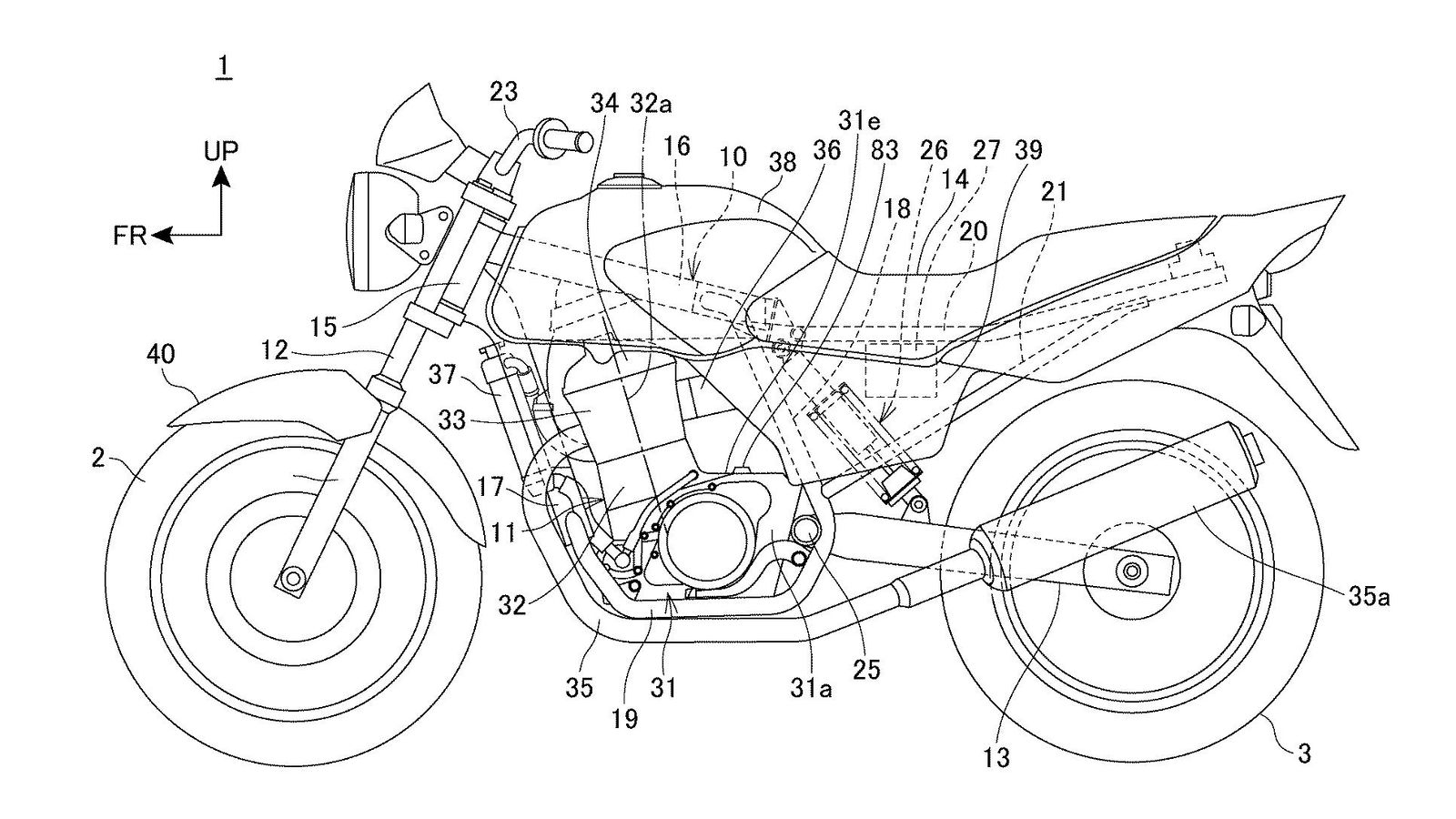 Honda CB250 patent